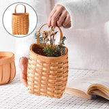 Maxbell Woven Storage Basket Hanging Laundry Basket Flower Container Storage Bin C