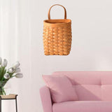 Maxbell Woven Storage Basket Hanging Laundry Basket Flower Container Storage Bin C