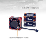 Maxbell Powerful Mini Metal RC Motor Cooling Fan Heat Dissipation RC Car Accs ESC Black Orange