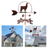 Maxbell Alpaca Weather Vane Wind Direction Indicator Outdoor Barn Silhouettes Decor