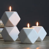 Maxbell Ceramic Candle Holders Tealight Candle Holder Candle Centerpieces for Tables