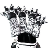 Maxbell PU Leopard Claw Golf Head Cover Hybrid Driver Club Headcover No.3 5