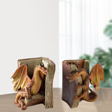 Maxbell 2x Antique Flying Dragon Figurine Craft Animal Statue Ornament Desktop Decor
