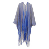 Women Cover Ups Kimono Cardigan Lightweight Flowy Swimsuits Wrap Top Blue