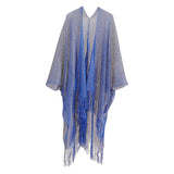 Women Cover Ups Kimono Cardigan Lightweight Flowy Swimsuits Wrap Top Blue