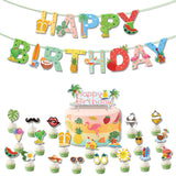 Maxbell Hawaiian Balloons Ribbon Baby Shower Happy Birthday Decors 24Pieces Balloons