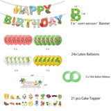 Maxbell Hawaiian Balloons Ribbon Baby Shower Happy Birthday Decors 22Pieces Balloons
