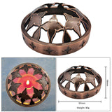 Maxbell Retro Candle Jar Lid Zinc Alloy Topper Heat-gathering Collar Sleeve Flower