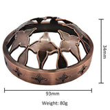 Maxbell Retro Candle Jar Lid Zinc Alloy Topper Heat-gathering Collar Sleeve Flower