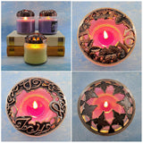 Maxbell Retro Candle Jar Lid Zinc Alloy Topper Heat-gathering Collar Sleeve Flower