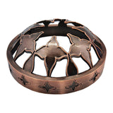 Maxbell Retro Candle Jar Lid Zinc Alloy Topper Heat-gathering Collar Sleeve Flower