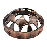 Maxbell Retro Candle Jar Lid Zinc Alloy Topper Heat-gathering Collar Sleeve Flower