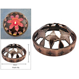 Maxbell Retro Candle Jar Lid Zinc Alloy Topper Heat-gathering Collar Sleeve Flower