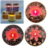 Maxbell Retro Candle Jar Lid Zinc Alloy Topper Heat-gathering Collar Sleeve Flower