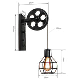 Maxbell Wall Lamp Fixture Sconce E27 Kitchen Light Indoor Loft Decoration Black