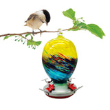 Maxbell Handmade Hummingbird Feeder Bird Feeding Hanging for Patio Garden Outdoors B