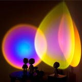 Maxbell Sunset Projection Lamp Night Light Home Party Bedroom Decor Black Sunset Light