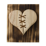 Maxbell Wooden Broken Heart Statue Ornament Love Hotel Home Cafe Decor Brown