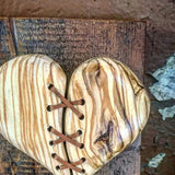 Maxbell Wooden Broken Heart Statue Ornament Love Hotel Home Cafe Decor Tree Pattern