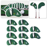 Maxbell 10Pieces Golf Iron Headcover Anti-Scratch 4-9,P,S,A,X Club Head Cover Guard