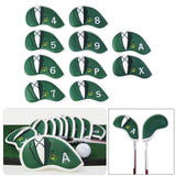 Maxbell 10Pieces Golf Iron Headcover Anti-Scratch 4-9,P,S,A,X Club Head Cover Guard