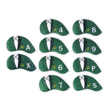 Maxbell 10Pieces Golf Iron Headcover Anti-Scratch 4-9,P,S,A,X Club Head Cover Guard