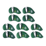 Maxbell 10Pieces Golf Iron Headcover Anti-Scratch 4-9,P,S,A,X Club Head Cover Guard