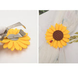 Maxbell 2pcs Curtain Tie Backs Sunflower Magnetic Curtain Tiebacks Clips Clip Style