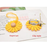Maxbell 2pcs Curtain Tie Backs Sunflower Magnetic Curtain Tiebacks Clips Clip Style