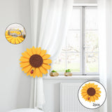 Maxbell 2pcs Curtain Tie Backs Sunflower Magnetic Curtain Tiebacks Clips Clip Style