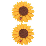 Maxbell 2pcs Curtain Tie Backs Sunflower Magnetic Curtain Tiebacks Clips Clip Style