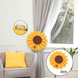 Maxbell 2pcs Curtain Tie Backs Sunflower Magnetic Curtain Tiebacks Clips Clip Style