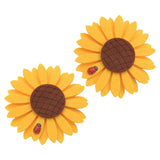 Maxbell 2pcs Curtain Tie Backs Sunflower Magnetic Curtain Tiebacks Clips Clip Style