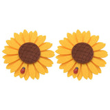 Maxbell 2pcs Curtain Tie Backs Sunflower Magnetic Curtain Tiebacks Clips Clip Style