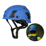 Maxbell Resistant Helmet with Visor Goggles for Outdoor Climbing Blue