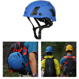 Maxbell Resistant Helmet with Visor Goggles for Outdoor Climbing Blue