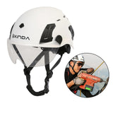 Maxbell Resistant Helmet with Visor Goggles for Outdoor Climbing White Goggles