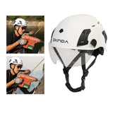 Maxbell Resistant Helmet with Visor Goggles for Outdoor Climbing White Goggles