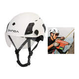 Maxbell Resistant Helmet with Visor Goggles for Outdoor Climbing White Goggles