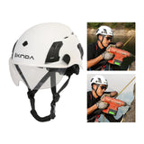 Maxbell Resistant Helmet with Visor Goggles for Outdoor Climbing White Goggles