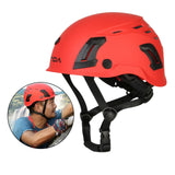 Maxbell Resistant Helmet with Visor Goggles for Outdoor Climbing Red