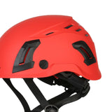 Maxbell Resistant Helmet with Visor Goggles for Outdoor Climbing Red