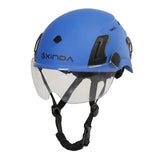 Maxbell Resistant Helmet with Visor Goggles for Outdoor Climbing Blue Goggles