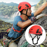 Maxbell Resistant Helmet with Visor Goggles for Outdoor Climbing Red Goggles