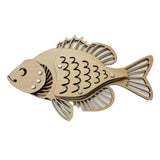Maxbell Wood Fish Wall Decor Hanging Ornament Living Room Decoration Wood Snapper