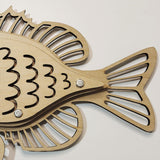 Maxbell Wood Fish Wall Decor Hanging Ornament Living Room Decoration Wood Snapper