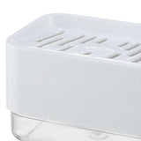 Maxbell Kitchen Soap Dispenser with Drainage Sponge Holder Soap Caddy Box White