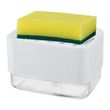 Maxbell Kitchen Soap Dispenser with Drainage Sponge Holder Soap Caddy Box White