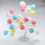 Maxbell Cotton Ball Night Light Table LED Fairy Tree Light Desktop Bonsai Home Decor