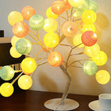 Maxbell Cotton Ball Night Light Table LED Fairy Tree Light Desktop Bonsai Home Decor